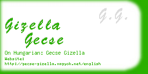 gizella gecse business card